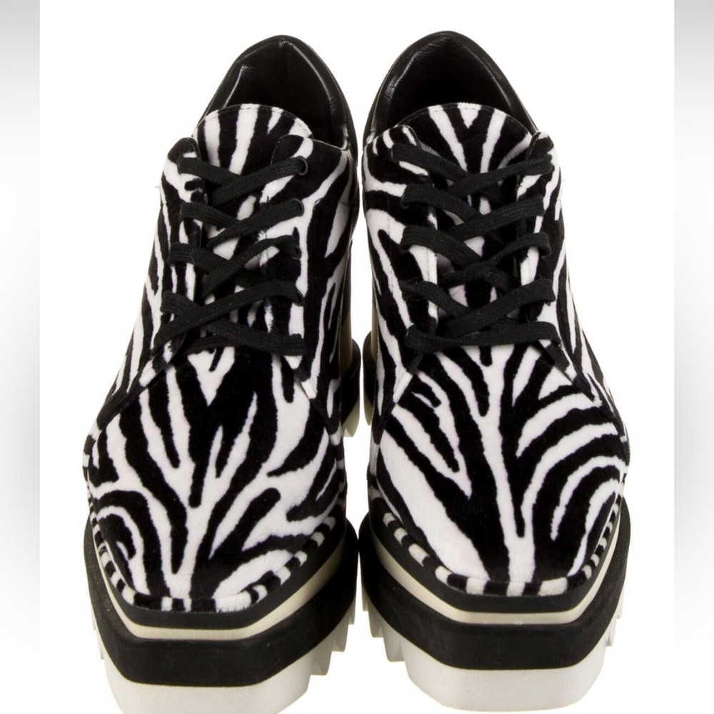 Stella McCartney Suede Animal Print Wedge Sneaker